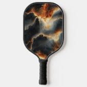 Black Fiery Cosmos Personalisiert Pickleball Paddl Pickleball Schläger (Rückseite)