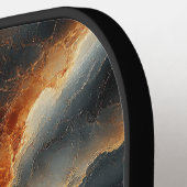 Black Fiery Cosmos Personalisiert Pickleball Paddl Schläger (Linke Seite)