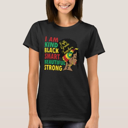 Black Fifth Grade Teacher African American 5th Gra T-Shirt (Vorderseite)
