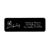 Black Fifty and Fabulous Script Birthday Party (Vorne)