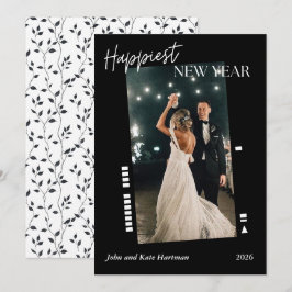 Black Film Happy New Year Photo Simple