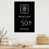 Black Final Sale Poster | Geschäft mit Sonderkondi (Küche)