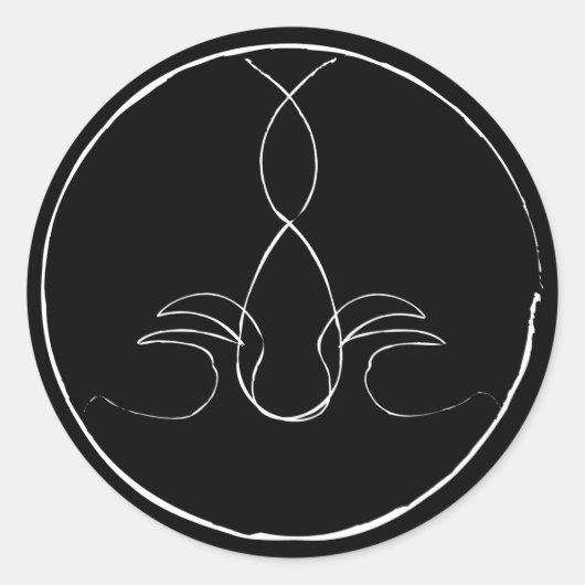 Black FireWater-Aufkleber Runder Aufkleber (Vorderseite)