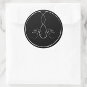 Black FireWater-Aufkleber Runder Aufkleber (Tasche)