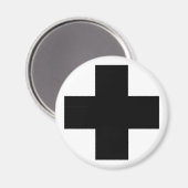 Black First Heliocross Magnet (Vorderseite/Rückseite)