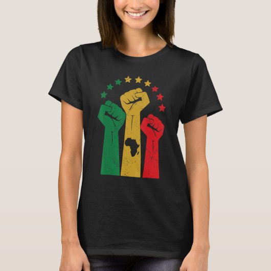 Black Fist Shirt African American Pride Black Hist (Vorderseite)
