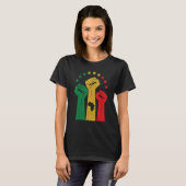 Black Fist Shirt African American Pride Black Hist (Vorne ganz)