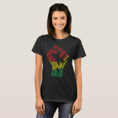 Black Fist Shirt African American Pride Black Hist (Vorne ganz)