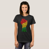 Black Fist Shirt African American Pride Black Hist (Vorne ganz)