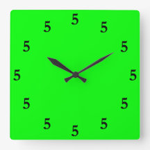 Black Five oClock Irgendwo auf Lime Green