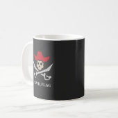 Black Flag Piratenschädel Kaffeetasse (Vorderseite Links)