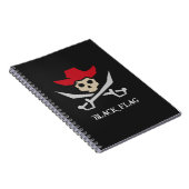 Black Flag Piratenschädel Notizblock (Rechte Seite)