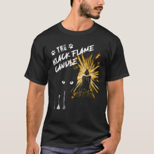 Black Flame Kerze T-Shirt Halloween T-Shirt Katze 