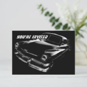 Black Flash Car Geburtstag V2 Einladung (Stehend Vorderseite)