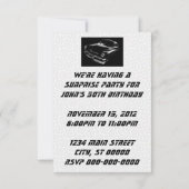 Black Flash Car Geburtstag V2 Einladung (Rückseite)