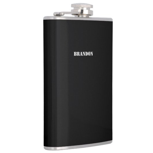 Black Flask 8oz Personalisierte Geschenke für Männ Flachmann (Rechts)