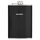 Black Flask 8oz Personalisierte Geschenke für Männ Flachmann (Vorderseite)