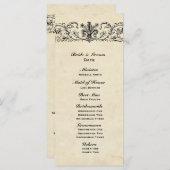 Black Fleur Wedding Program Programm (Vorne/Hinten)