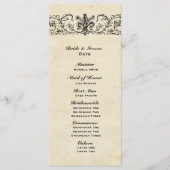Black Fleur Wedding Program Programm (Vorderseite)
