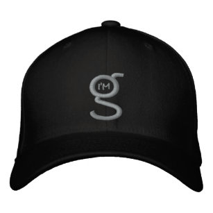 Black Flex Fit Cap w Black I m G Logo Bestickte Baseballkappe