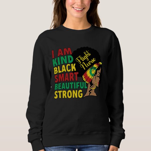 Black Flight Nurse African American Flight Nursing Sweatshirt (Vorderseite)