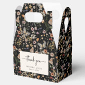 Black Floral Boho Gastgeschenk Hochzeit Box Geschenkschachtel (Geöffnet)