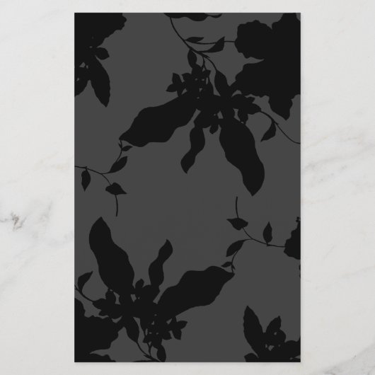 Black Floral Gold Text Makeup Artist Flyer (Hinten)