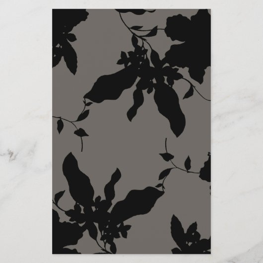 Black Floral Gold Text Makeup Artist Grau Flyer (Hinten)