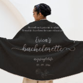 Black Floral Gothic Junggeselinnen-Abschied Strandtuch