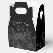 Black Floral Gothic Wedding Geschenkschachtel (Geöffnet)