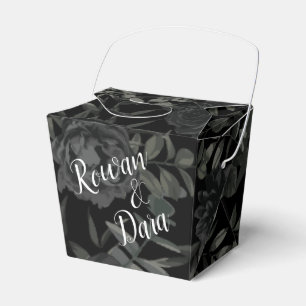 Black Floral Gothic Wedding Geschenkschachtel