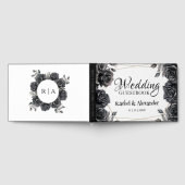 Black Floral Gothic Wedding Guest Book Gästebuch (Voll)