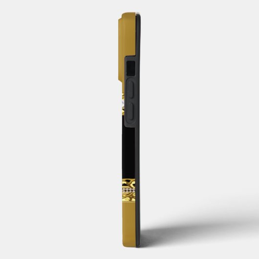 Black Floral Imitats Gold auf dem iPhone Case-Mate iPhone Hülle (Rückseite / Links)