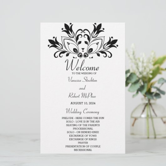 Black Floral Mandala (Stehend Vorderseite)