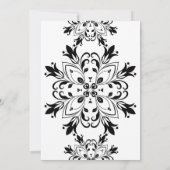 Black Floral Mandala Einladung (Rückseite)