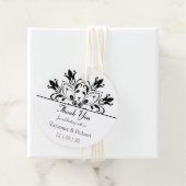 Black Floral Mandala Geschenkanhänger (Beispiel)