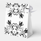 Black Floral Mandala Geschenkschachtel (Rückseite)