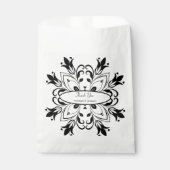 Black Floral Mandala Geschenktütchen (Vorderseite)