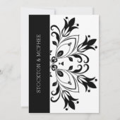 Black Floral Mandala Save The Date (Rückseite)