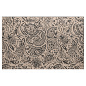 Black Floral Paisley - Custom Tan Hintergrund Stoff (Fat Quarter (45,7 x 55,9 cm))