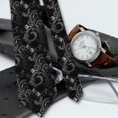 Black Floral Paisley Lacework Pattern Krawatte