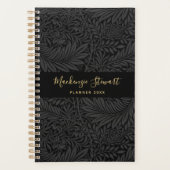 Black Floral Pattern 2026 Planer (Vorderseite)