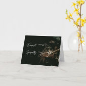 Black Floral Personalized Sympathy Card Karte (Gelbe Blume)