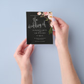 Black Floral Simple Wedding Budget Flyer (Gruppe)