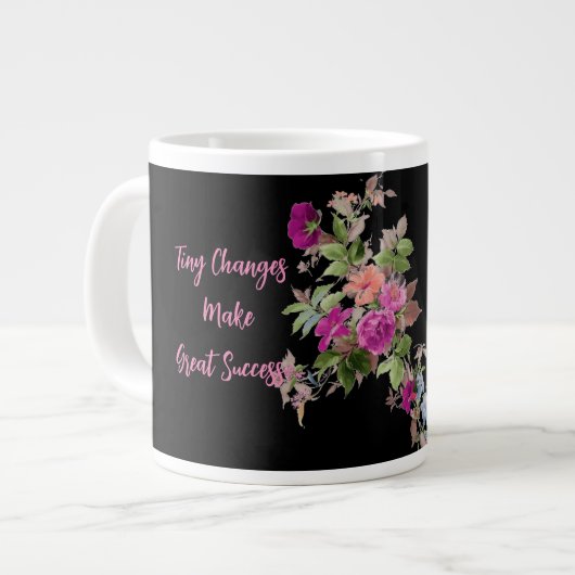 Black Floral Specialty Tasse (Vorderseite Links)