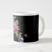 Black Floral Specialty Tasse (Vorderseite Rechts)