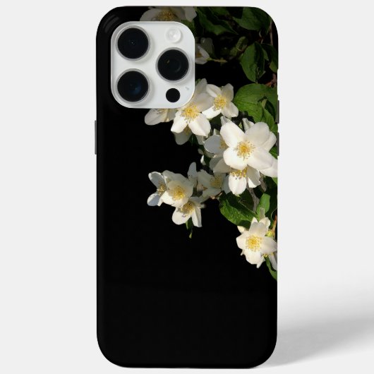 Black Floral Tough iPhone Case (Rückseite)