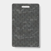 Black Floral Wallpaper Dark Aesthetic Decor Ausweis (Rückseite)