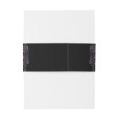 Black Floral Wedding Gothic Einladungsbanderole (Rückseitenbeispiel)