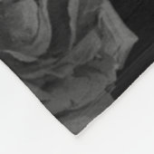 Black Floral Wedding Jubiläum Fleece Blanket (Ecke)